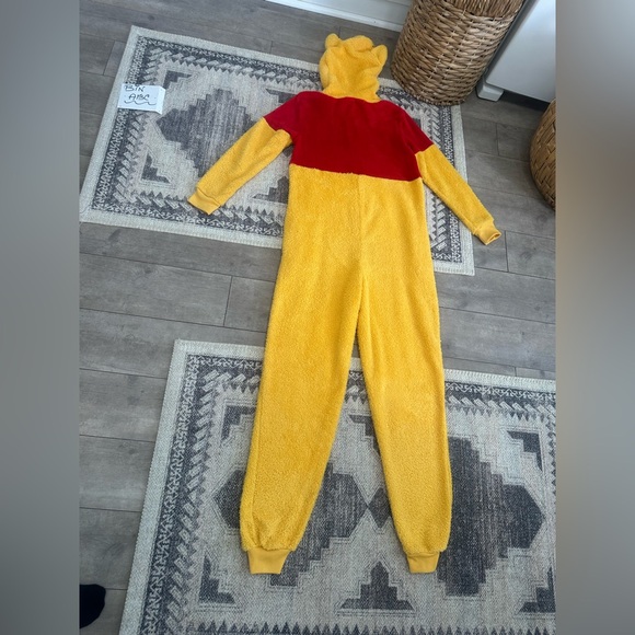 Y2K Disney Winnie the Pooh Women’s Hooded Pooh Zip Onesie Pjs Costume Size Small - Picture 8 of 15